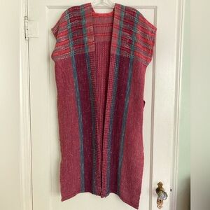 Colorful Striped Sleeveless Cardigan XL